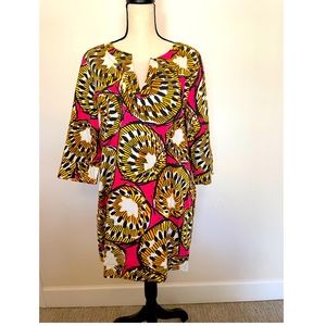 J. Crew Ratti Electric Kiwi Print Dress